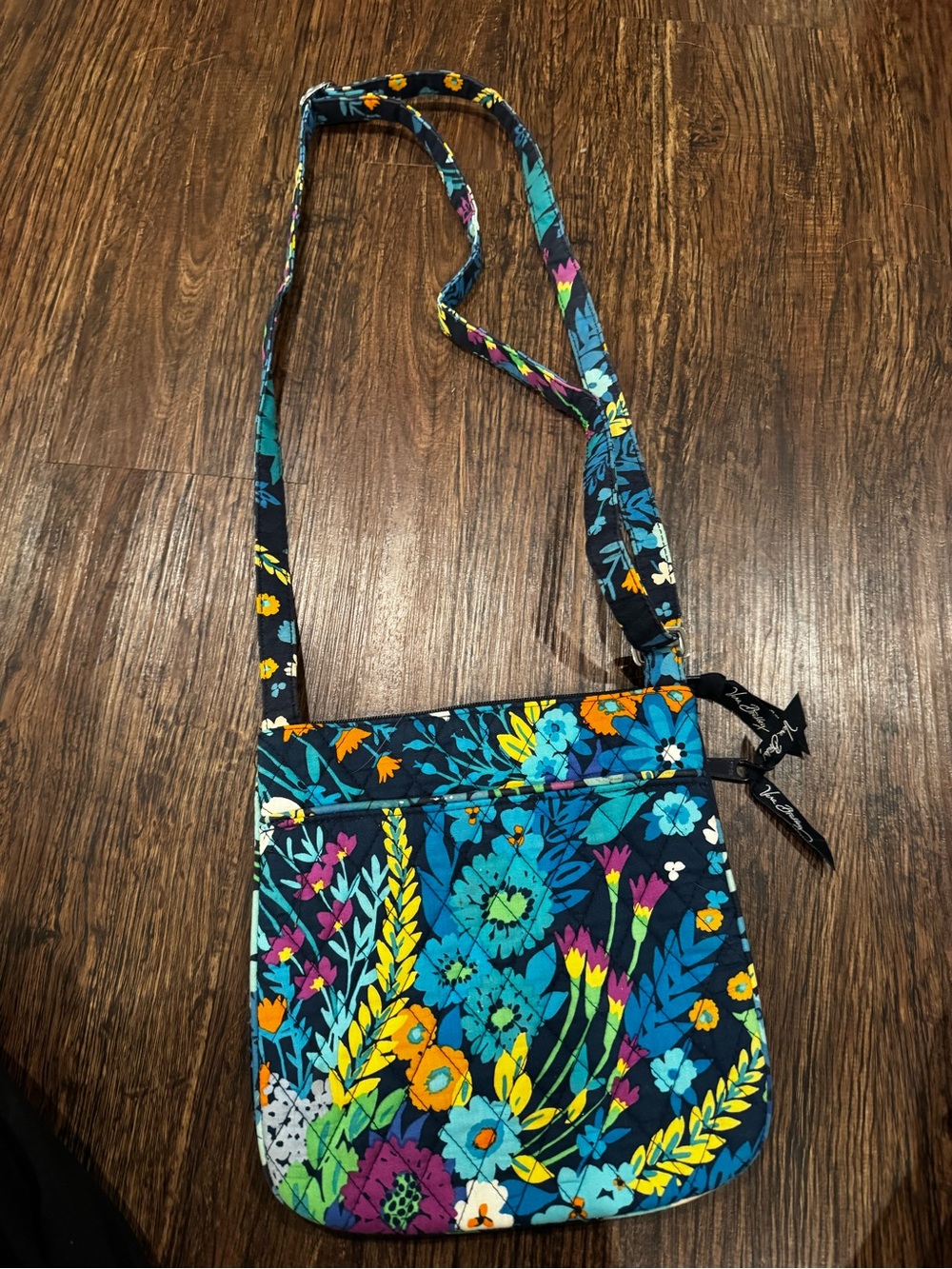 Vera Bradley Navy Teal Floral Crossbody